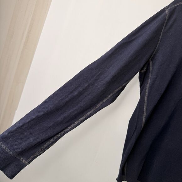 Vince Mens Pullover Size M Navy Long Sleeve Sweater Cotton Preppy Minimalist - Picture 6 of 12